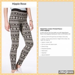 🌻HIPPIE ROSE JUNIORS 🌹COZY FLEECE LEGGINGS🌻